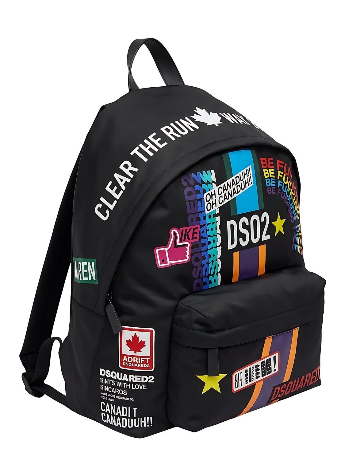 Dsquared2 Traveller Patch Rucksack mit buntem Print