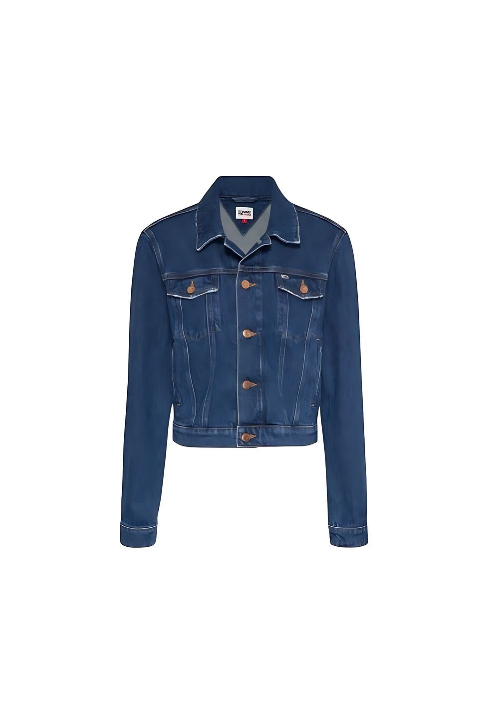 Tommy Hilfiger Damen Jeansjacke Flag-Backprint