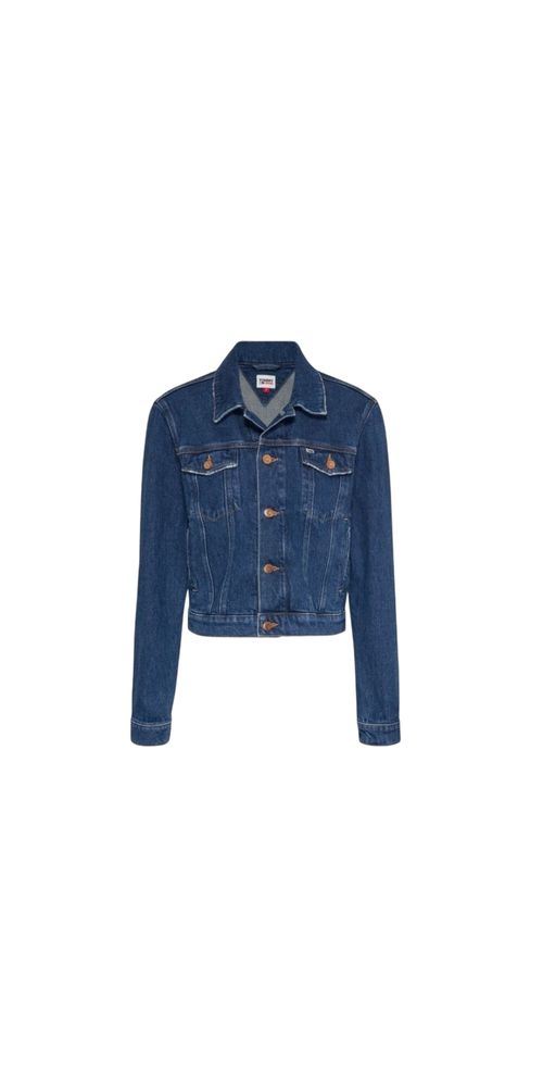 Tommy Hilfiger Damen Jeansjacke Flag-Backprint