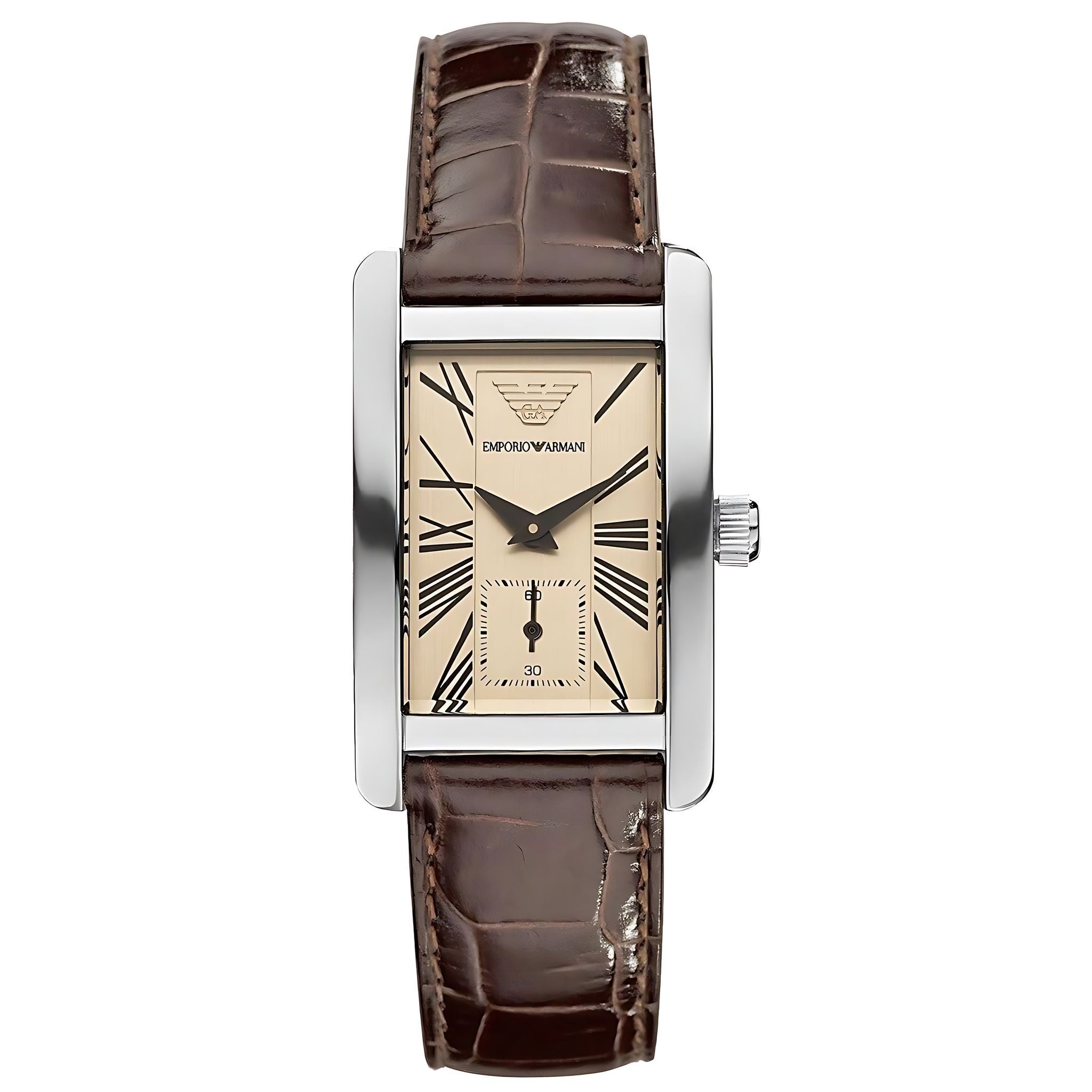 Emporio Armani Armbanduhr Silber Braun Beige AR60021