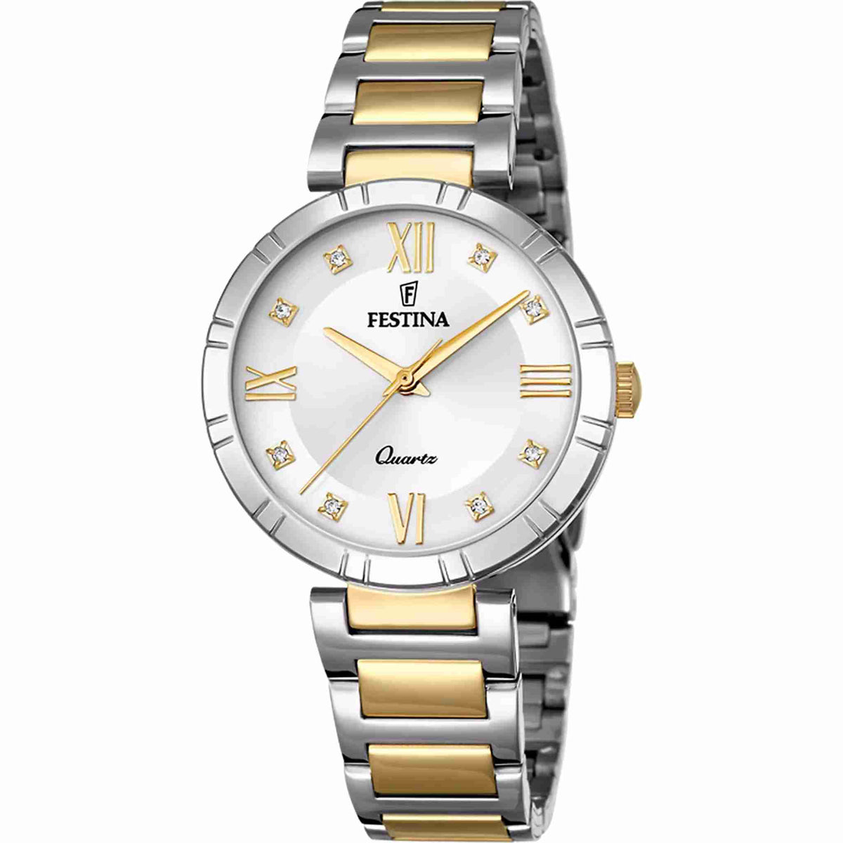 Festina Mademoiselle F16937/A Damenuhr mit Bicolor-Edelstahlband