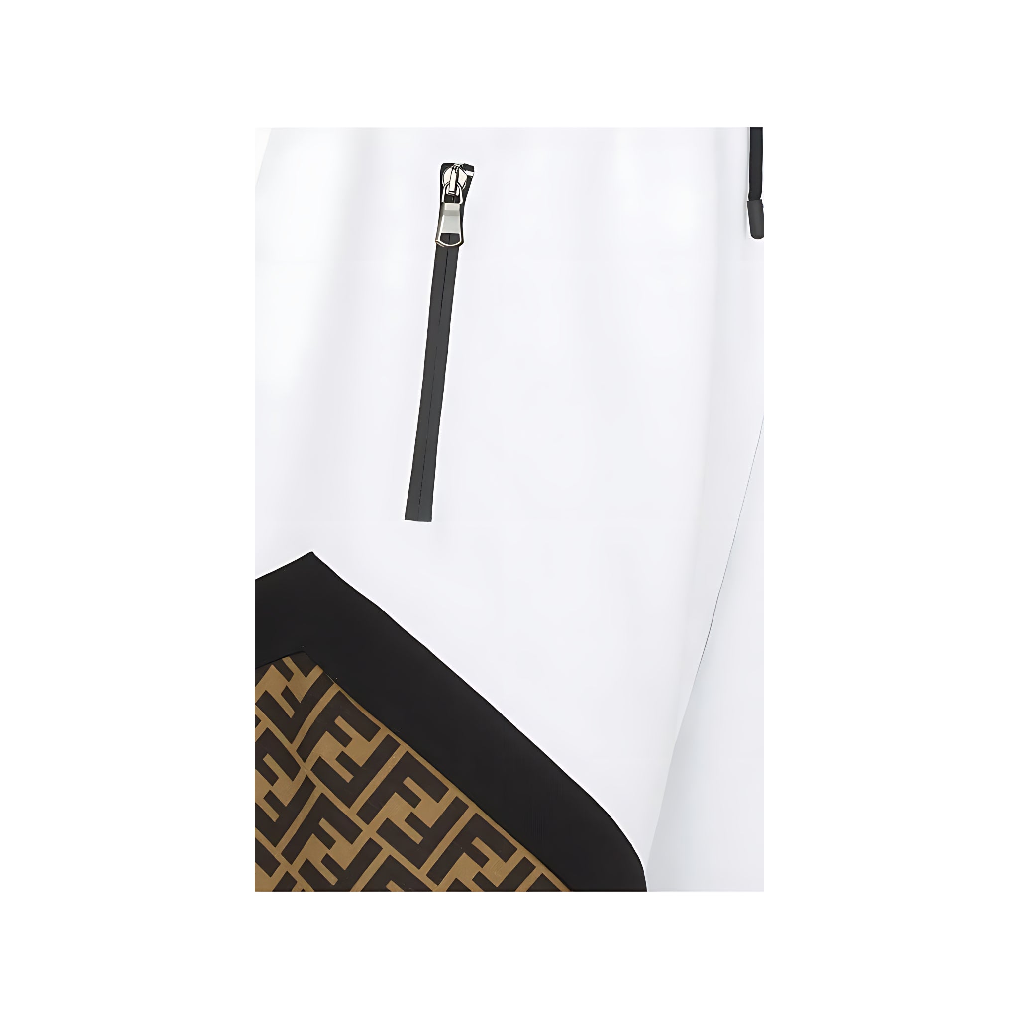 Fendi Diagonal Bermudashorts Weiß Schwarz Herren