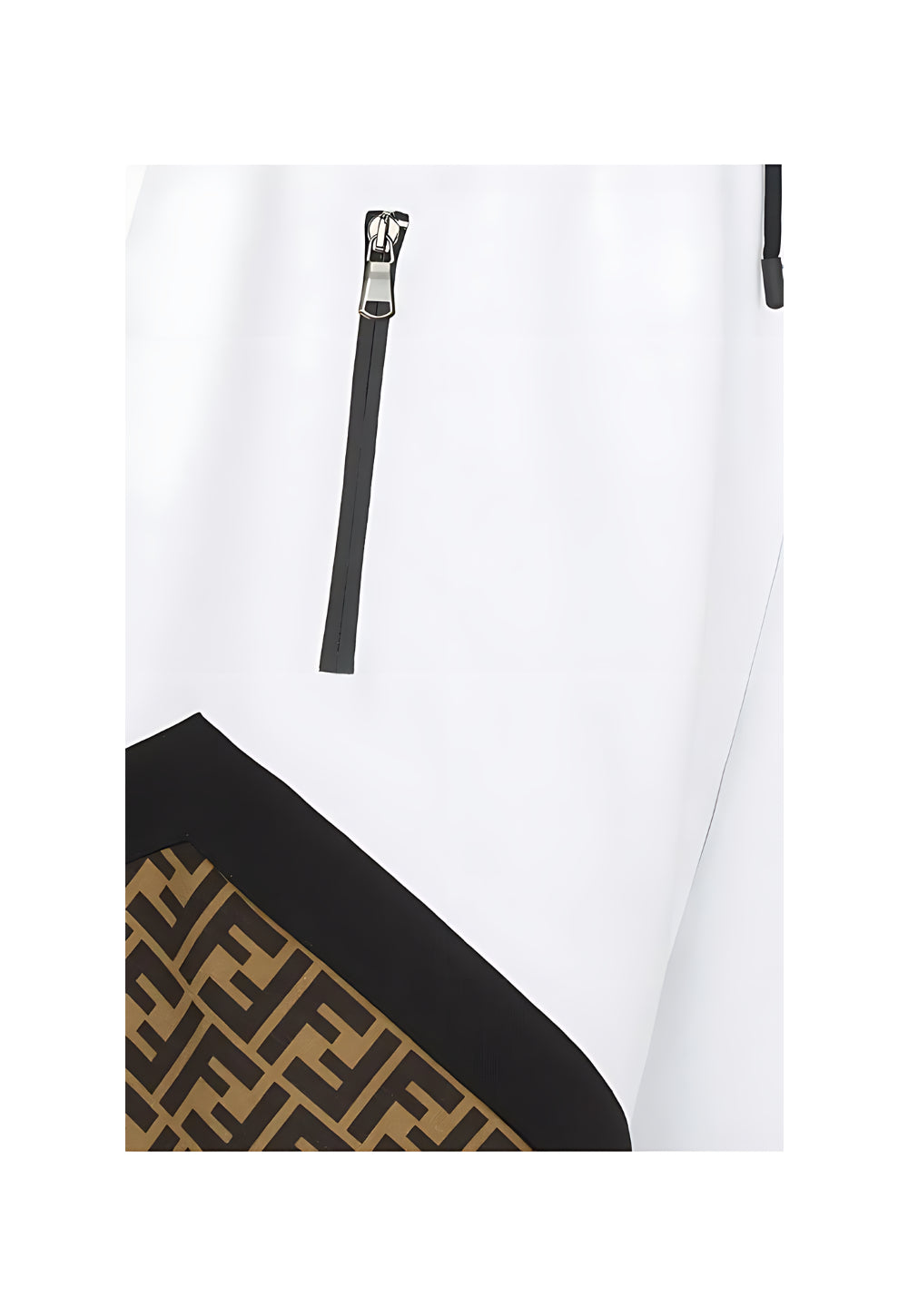 Fendi Diagonal Bermudashorts Weiß Schwarz Herren