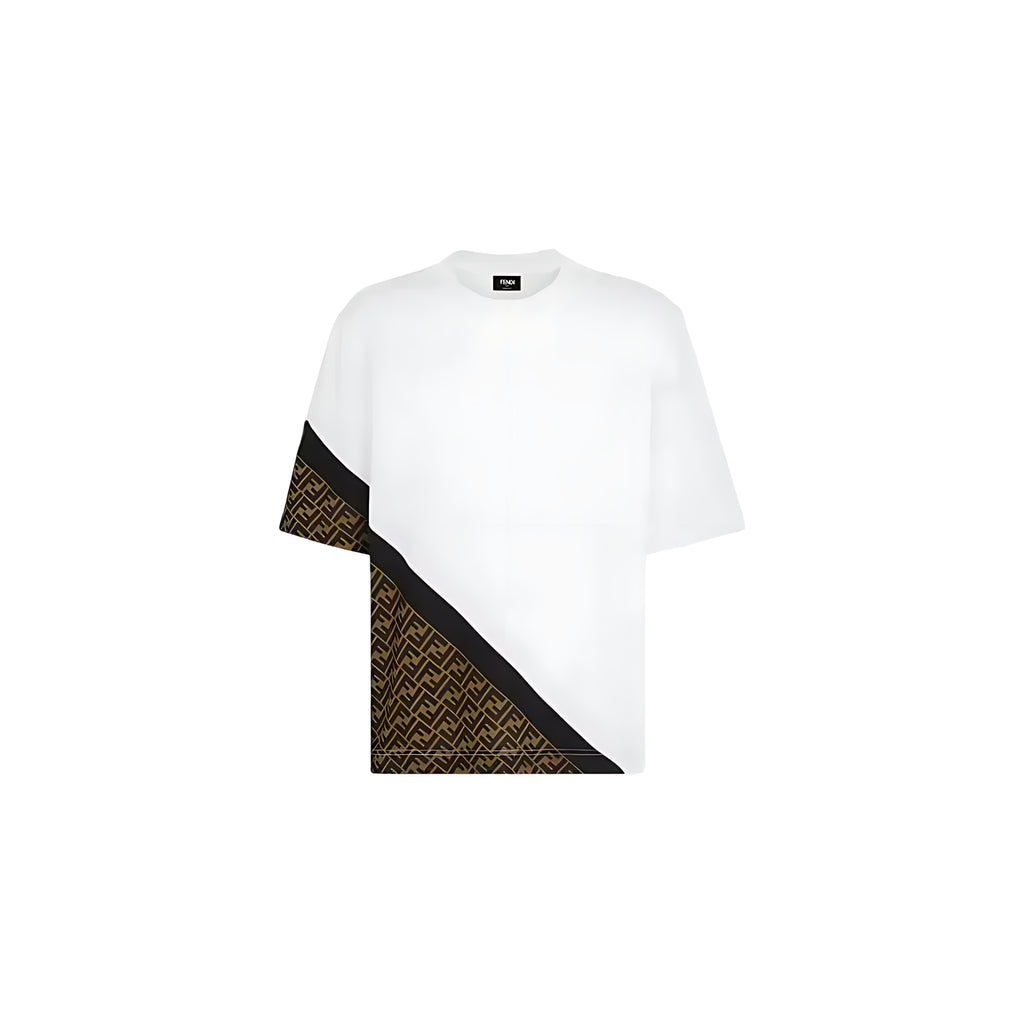 Fendi Diagonal T-Shirt Weiß Herren