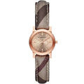 Burberry The City Damenuhr roségold braun kariert