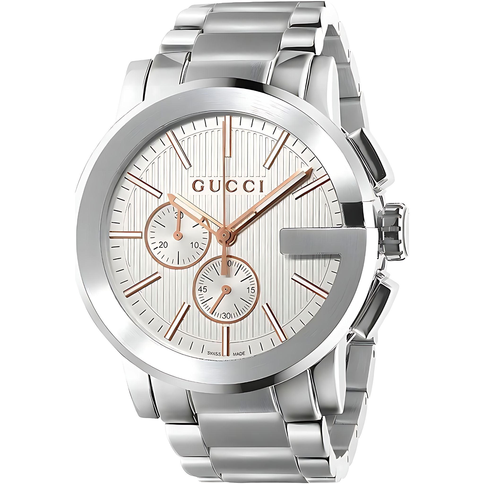 Gucci G-Chrono Herrenuhr aus Edelstahl Model YA101201