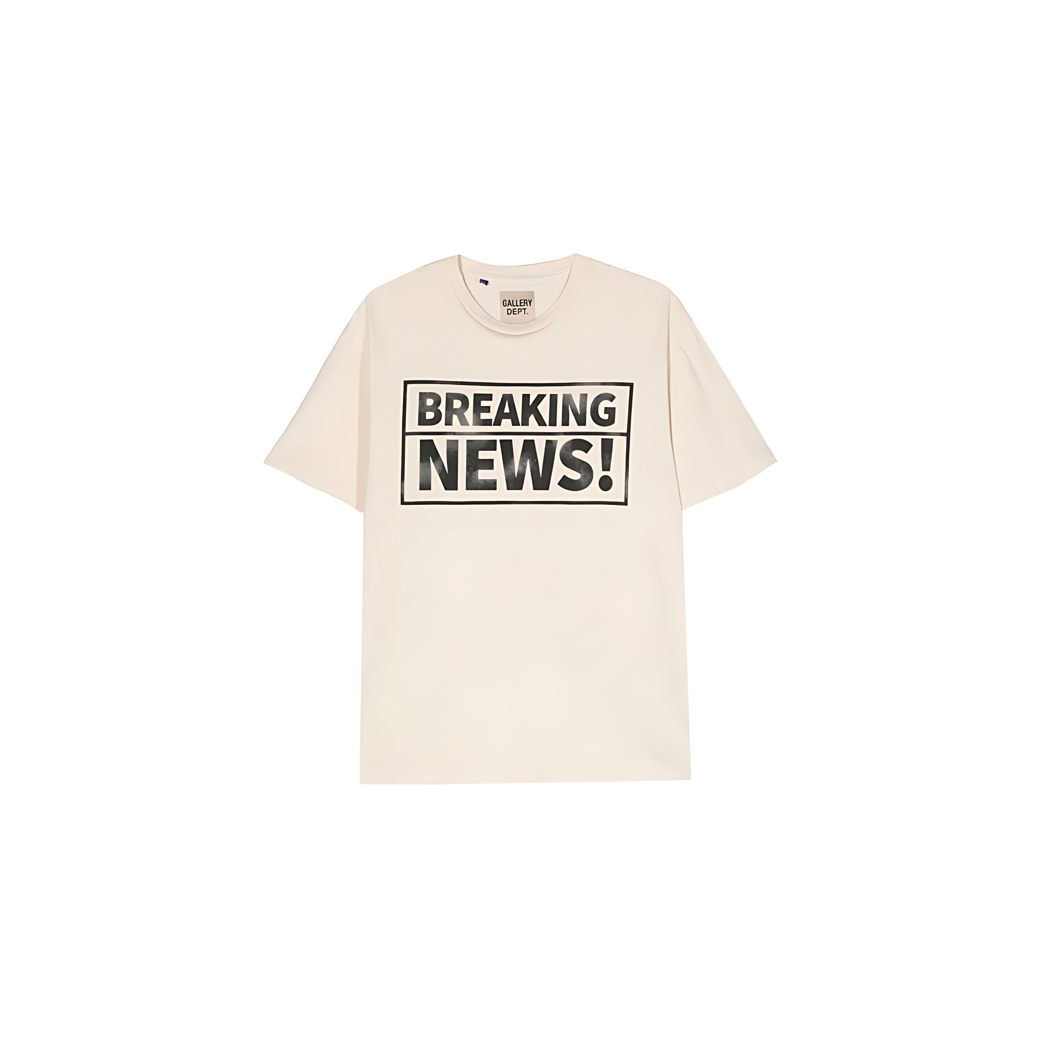 Gallery Dept. Breaking News Logo T-Shirt Beige Unisex