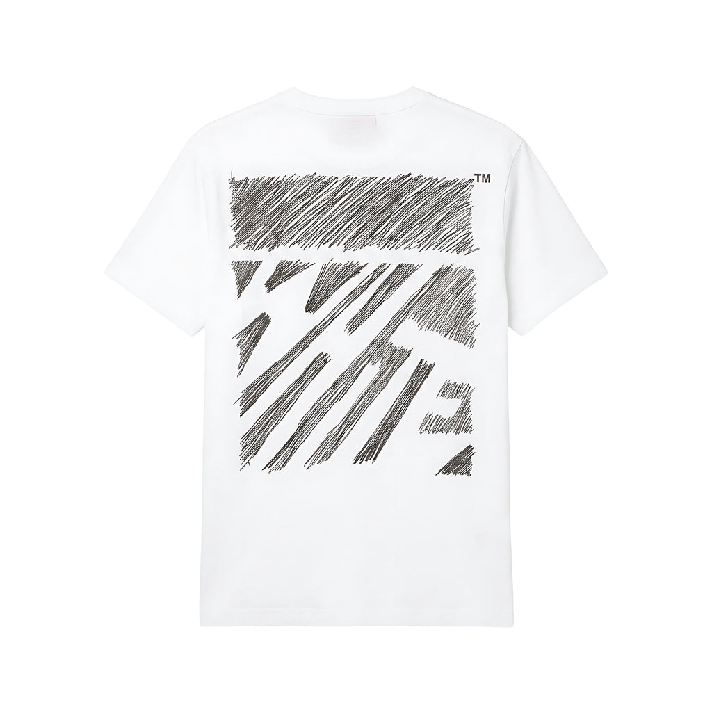 Off-White Scribble Diagram Slim Tee White Black