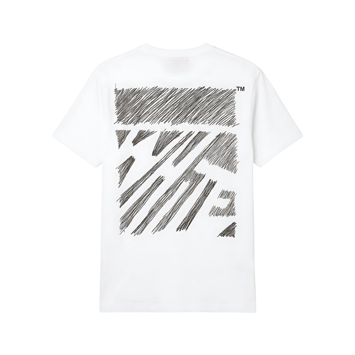 Off-White Scribble Diagram Slim Tee White Black