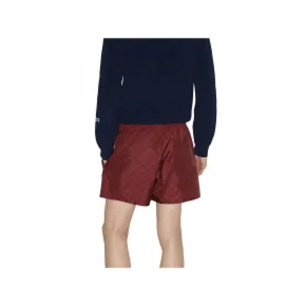 Gucci Badehose GG Logo Print Rot Herren