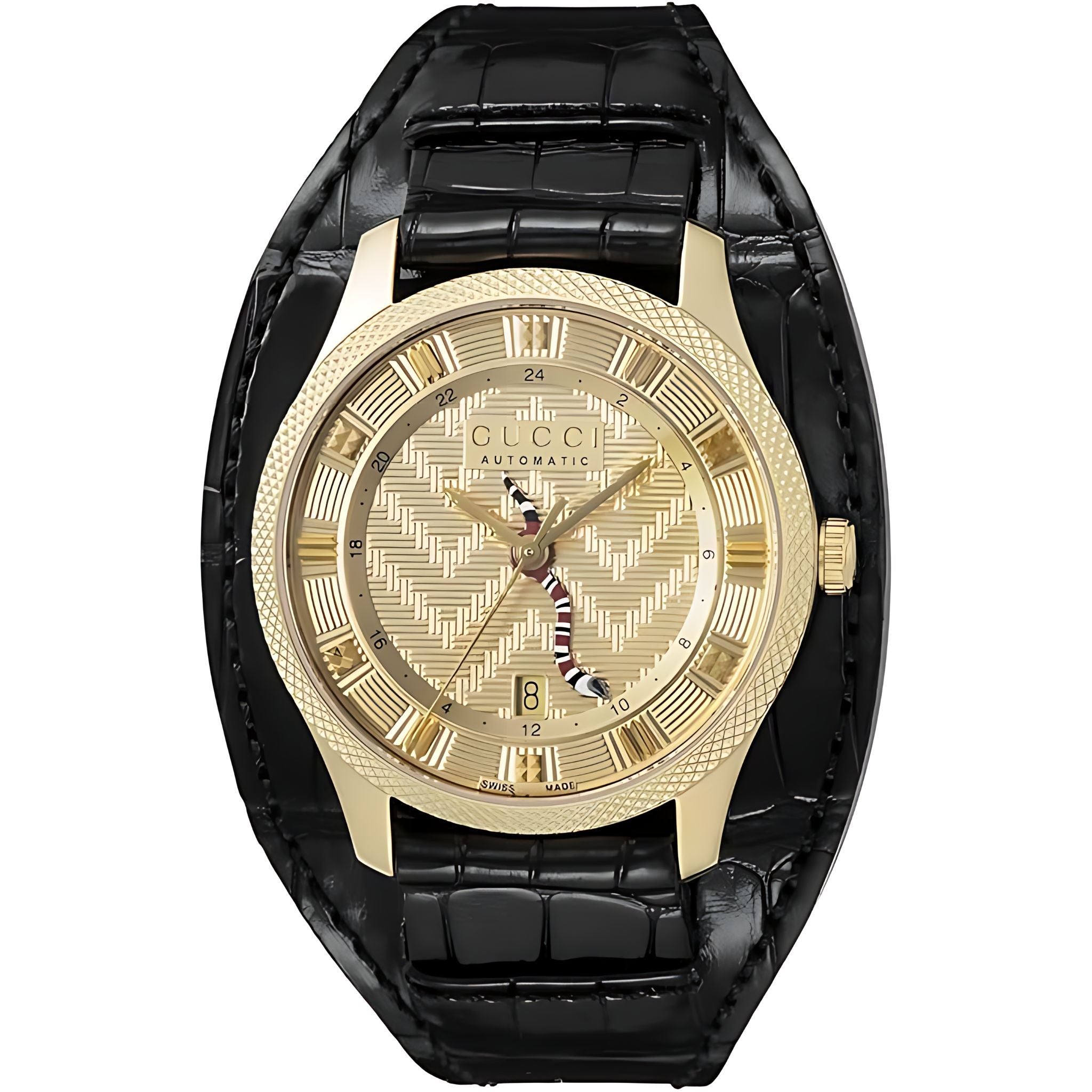 Gucci G-Timeless Eryx GMT Herrenuhr aus Edelstahl YA126342