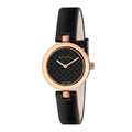 Gucci Lady Damenuhr aus Edelstahl roségold schwarz