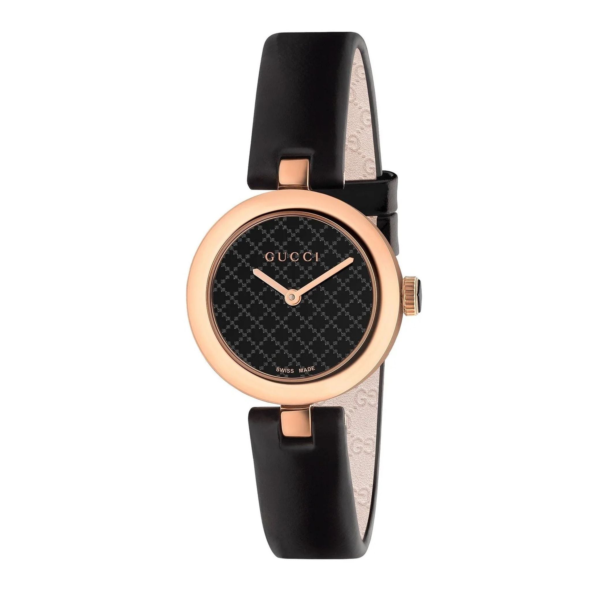 Gucci Lady Damenuhr aus Edelstahl roségold schwarz