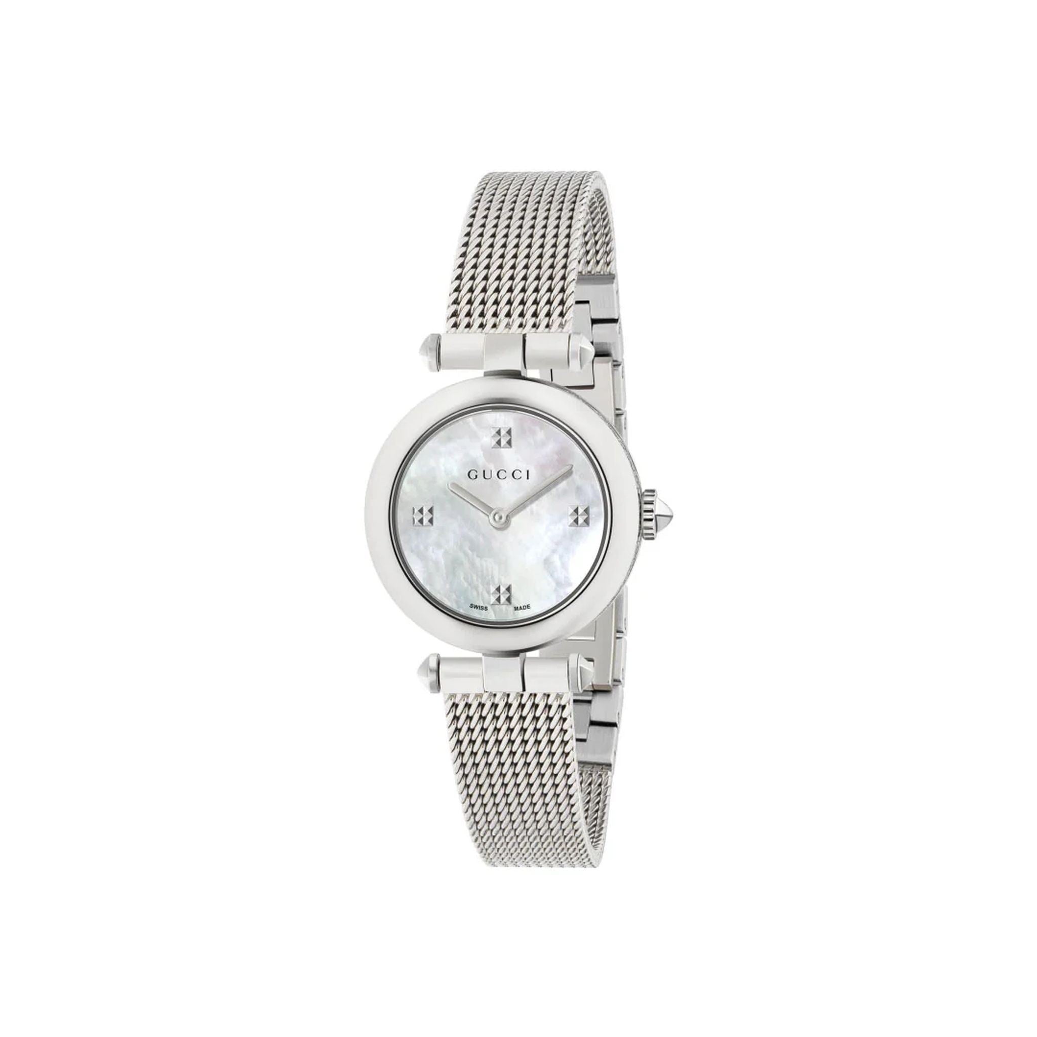 Gucci G Timeless Lady Damenuhr aus Edelstahl silber