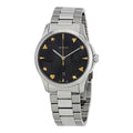 Gucci G Timeless Damenuhr aus Edelstahl silber schwarz