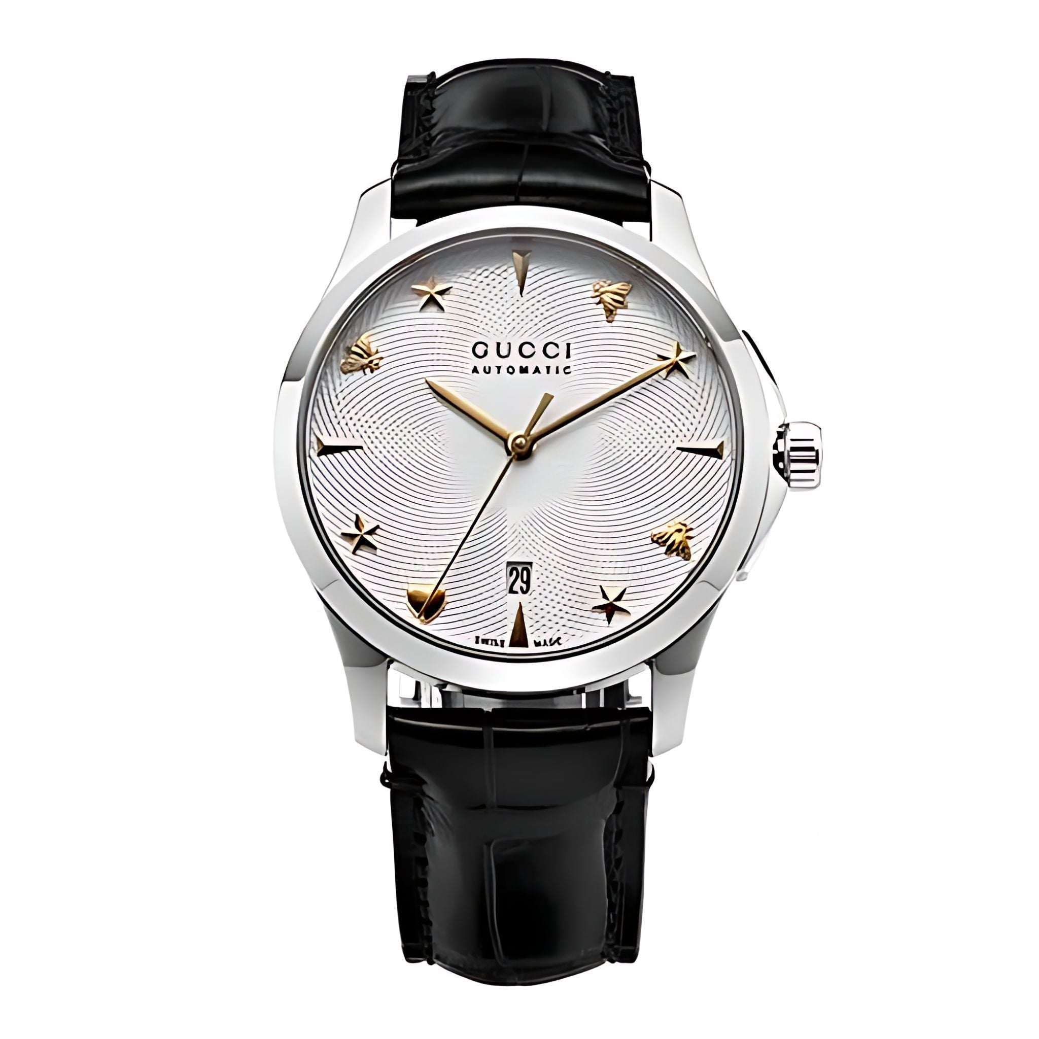 Gucci G-Timeless Herrenuhr aus Edelstahl Model YA126468