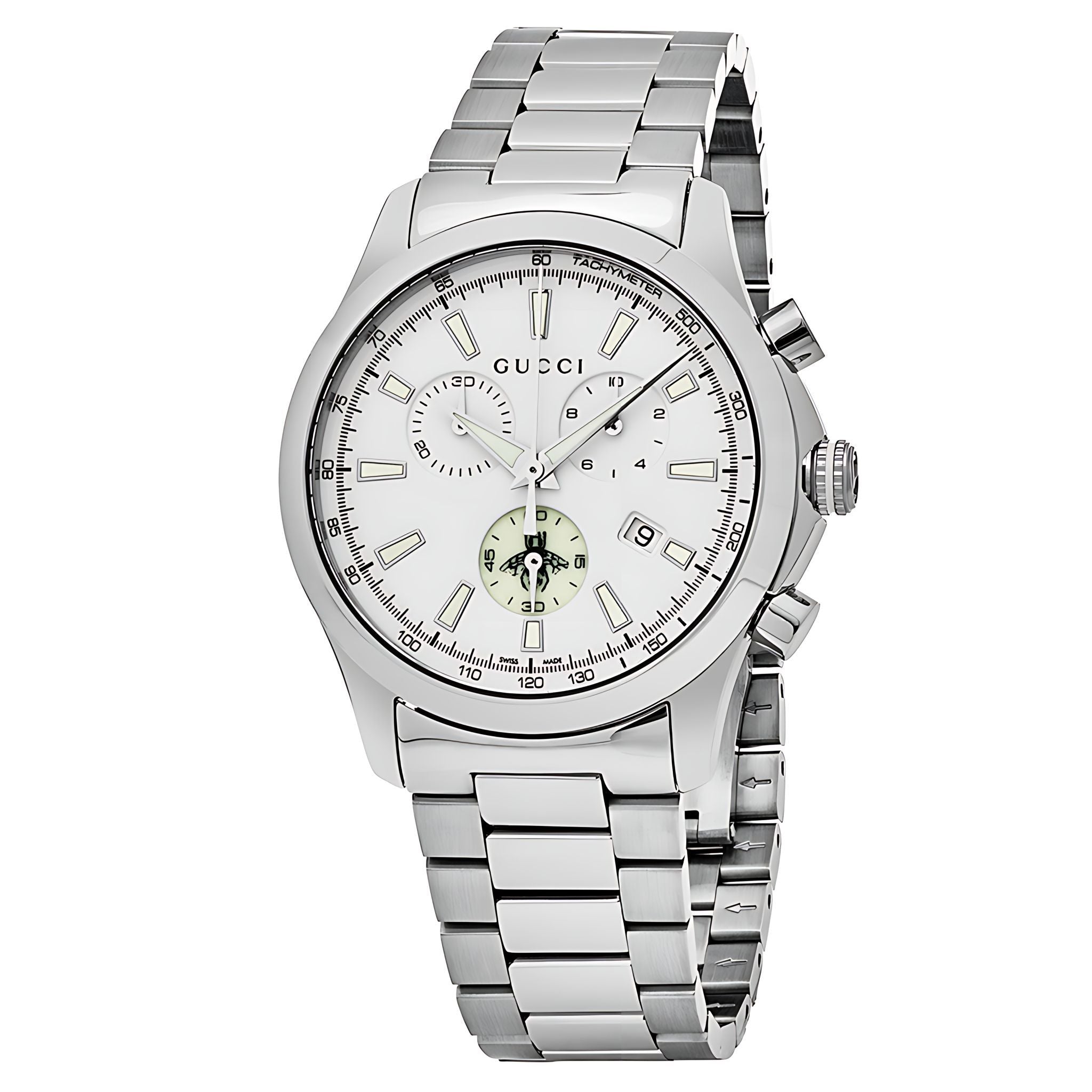 Gucci G-Timeless Herrenuhr aus Edelstahl Model YA126472