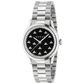 Gucci G Timeless Damenuhr aus Edelstahl silber schwarz