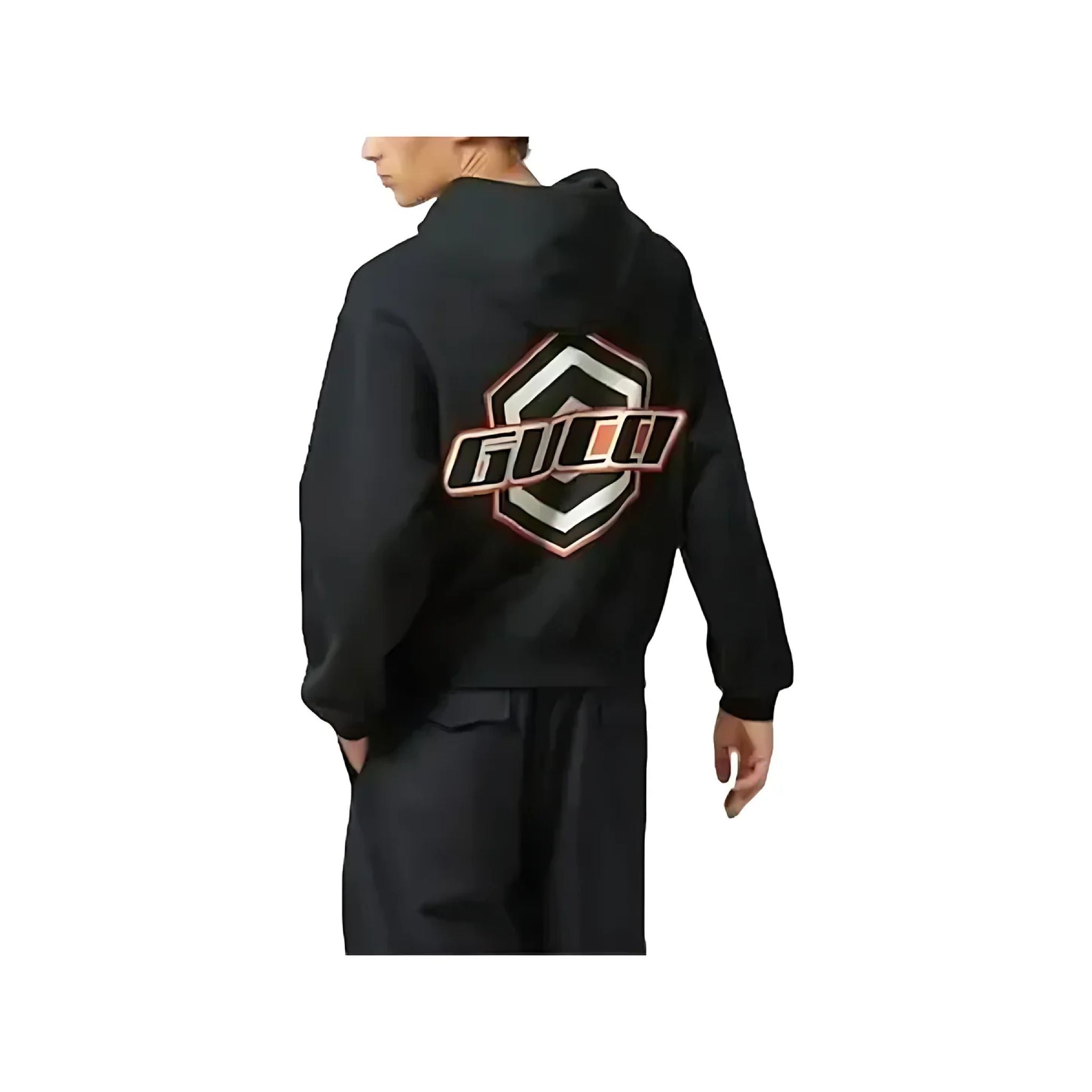 Gucci Moto Logo Hoodie Schwarz Herren