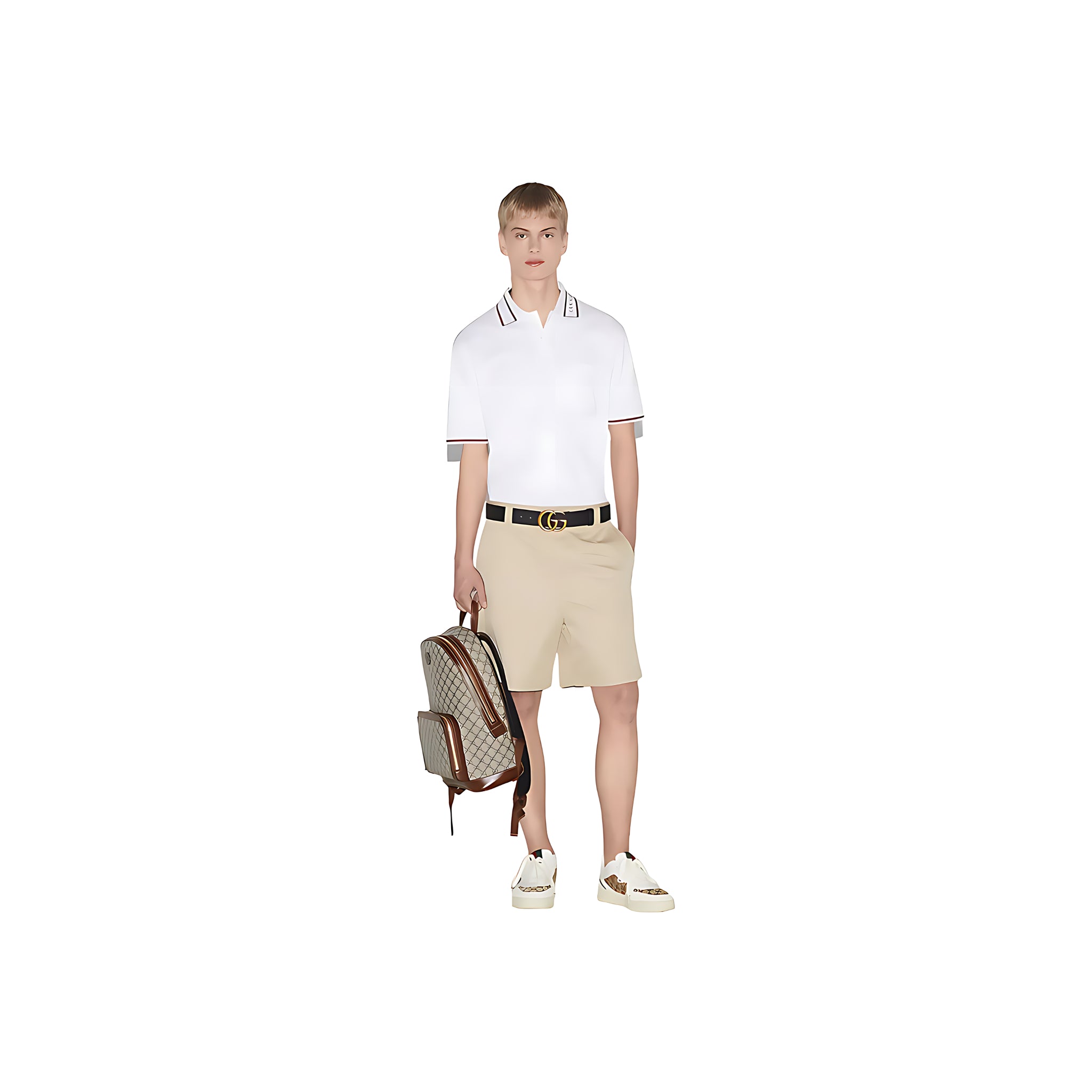 Gucci Polo Shirt aus Baumwolle Weiß Herren