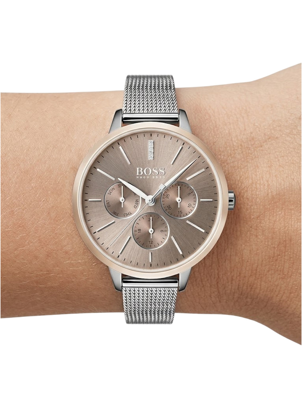 Hugo Boss Symphony Damenuhr HB1502423 silber roségold