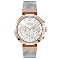 Hugo Boss Damenuhr Edelstahl silber roségold