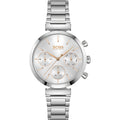 Hugo Boss Damenuhr Chronograph Edelstahl silber