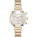 Hugo Boss Damenuhr Chronograph Edelstahl gold