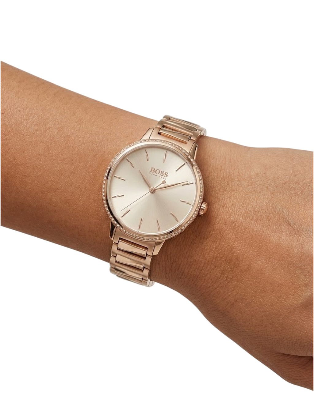 Hugo Boss Signature Damenuhr HB1502540 Champagnerfarben