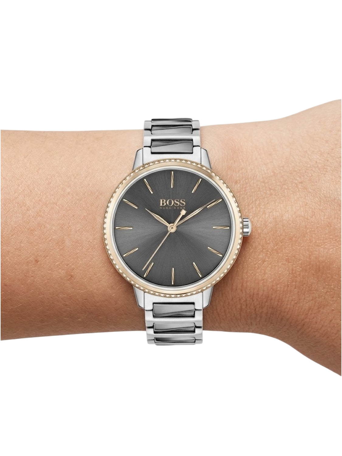 Hugo Boss Signature Damenuhr bicolor Edelstahl HB1502569