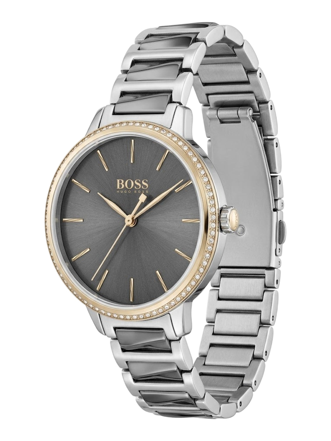 Hugo Boss Signature Damenuhr bicolor Edelstahl HB1502569