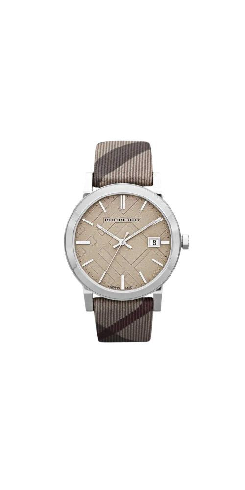 Burberry The City Damenuhr silber braun