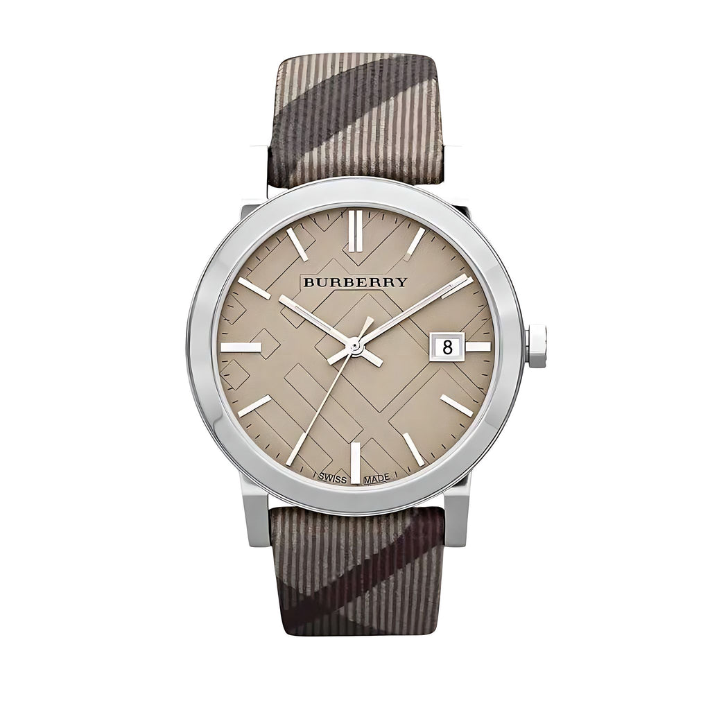 Burberry The City Damenuhr silber braun