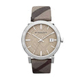 Burberry The City Damenuhr silber braun
