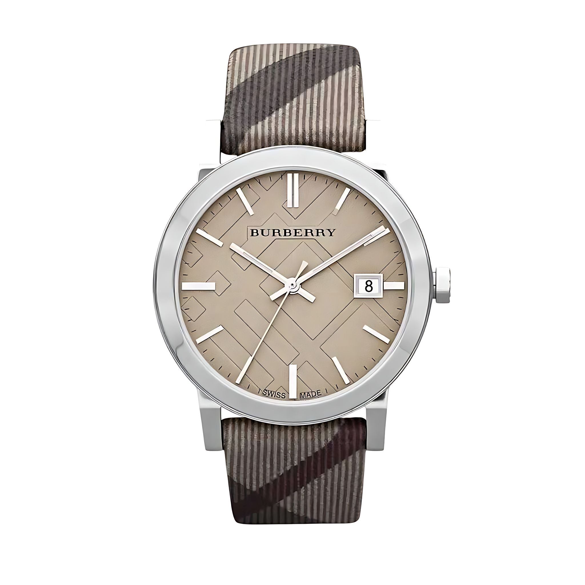 Burberry The City Damenuhr silber braun