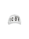 Dsquared2 Icon Spray Unisex Baseball Cap aus Baumwolle Weiß