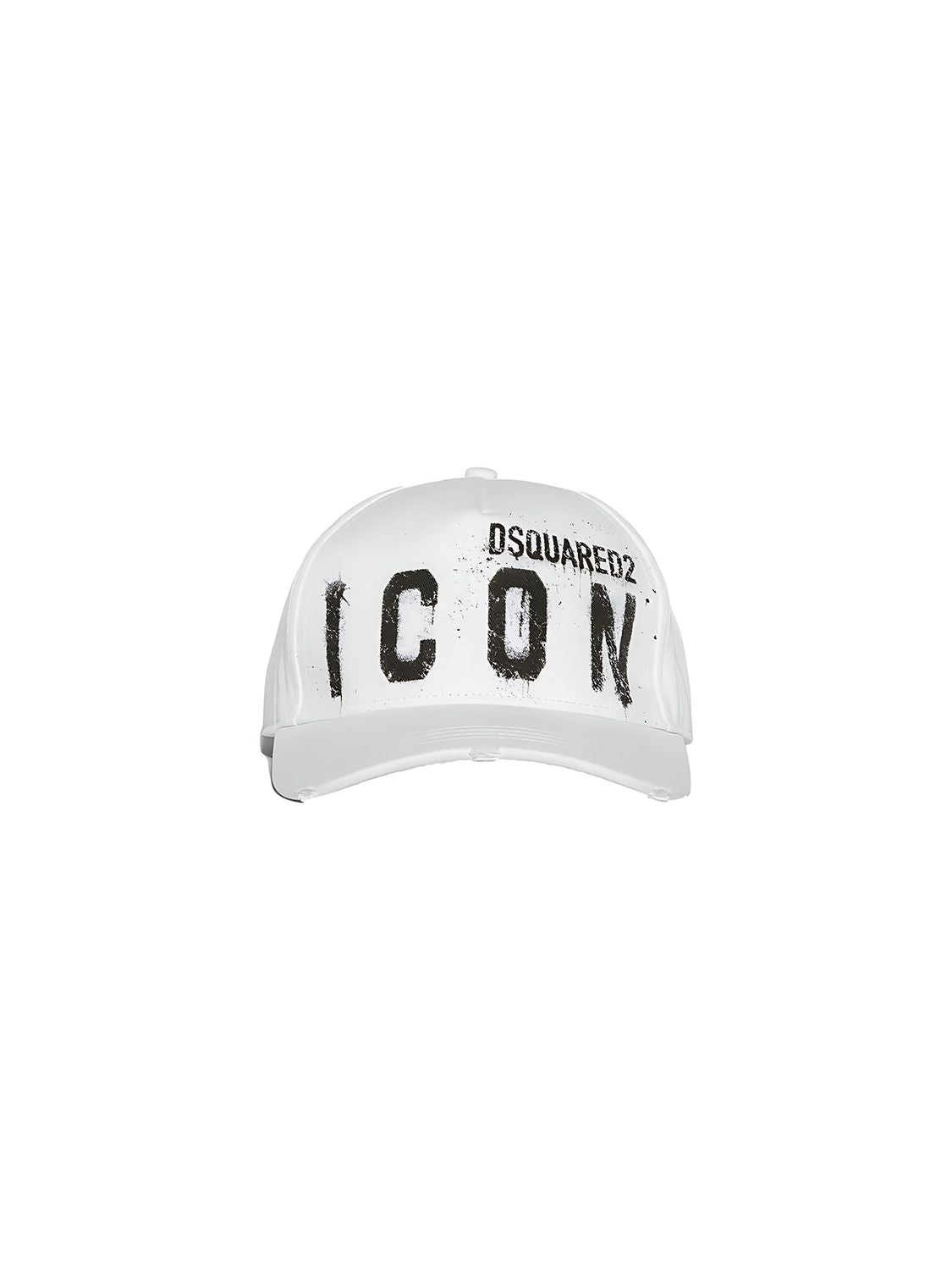 Dsquared2 Icon Spray Unisex Baseball Cap aus Baumwolle Weiß