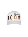 Dsquared2 Icon Sunset Baseball Cap aus Baumwolle Weiß