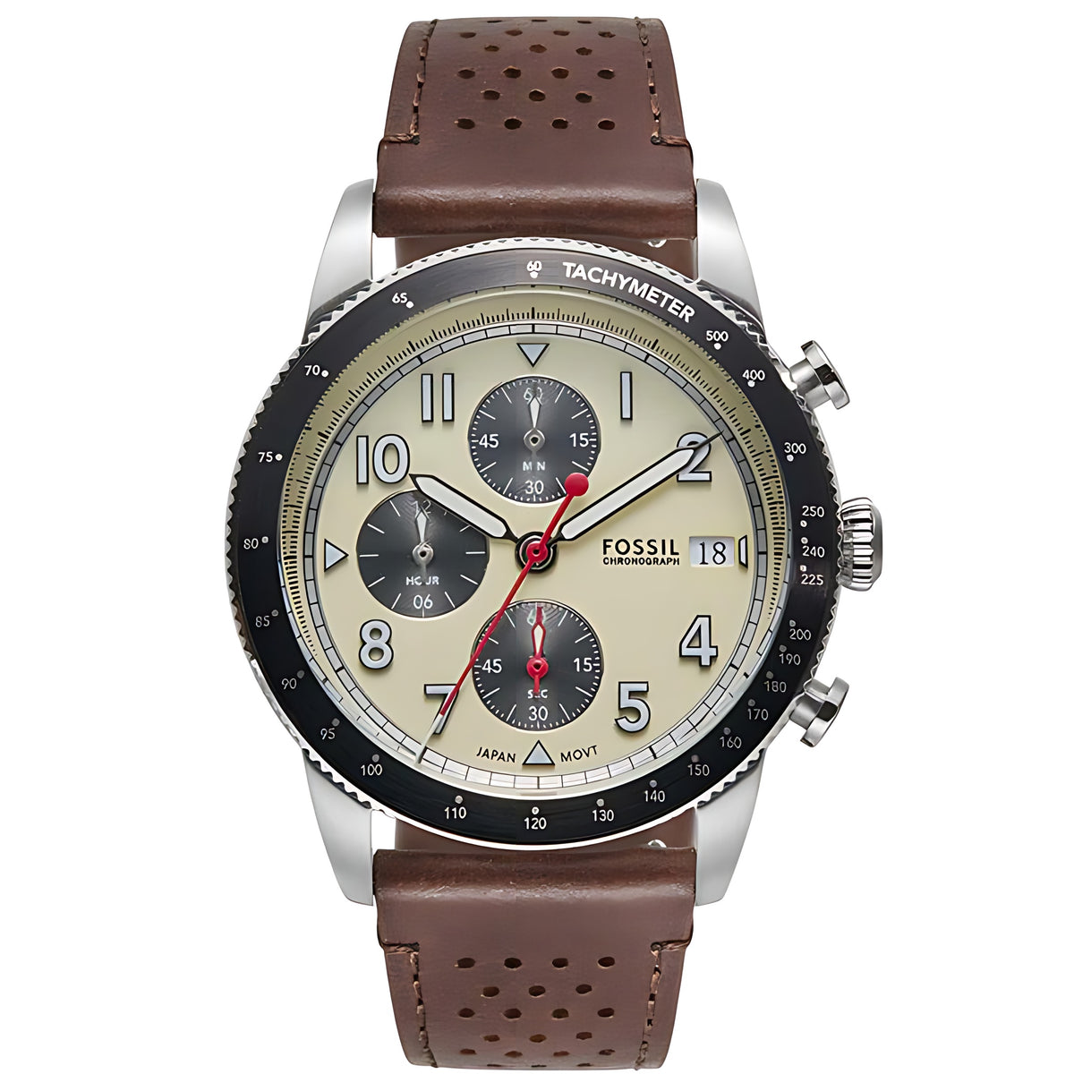 Fossil Sport Tourer Chronograph Brown Leather Watch FS6042