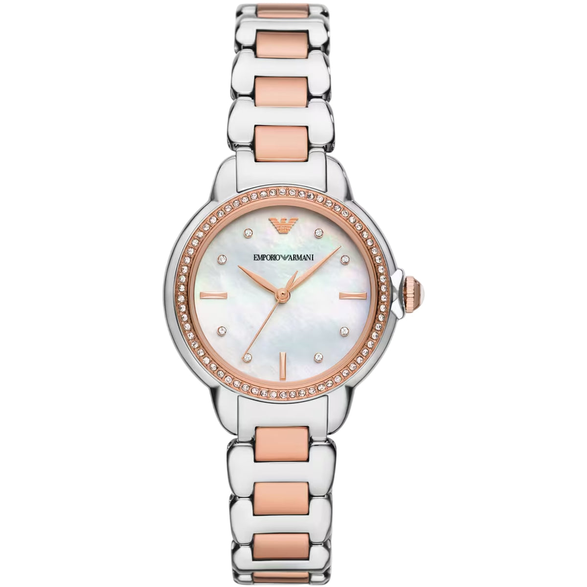 Emporio Armani Dreizeigeruhr Zweifarbig Edelstahl AR11569