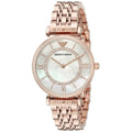 Emporio Armani Gianni T-Bar Quarzuhr Roségold Perlmutt AR1909