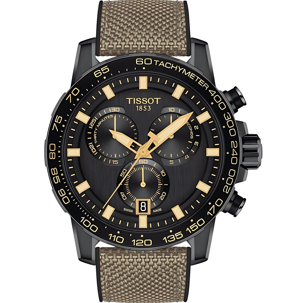 Tissot Supersport Chronograph Schwarz PVD Textil Kautschuk T125.617.37.051.01