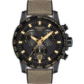 Tissot Supersport Chronograph Schwarz PVD Textil Kautschuk T125.617.37.051.01
