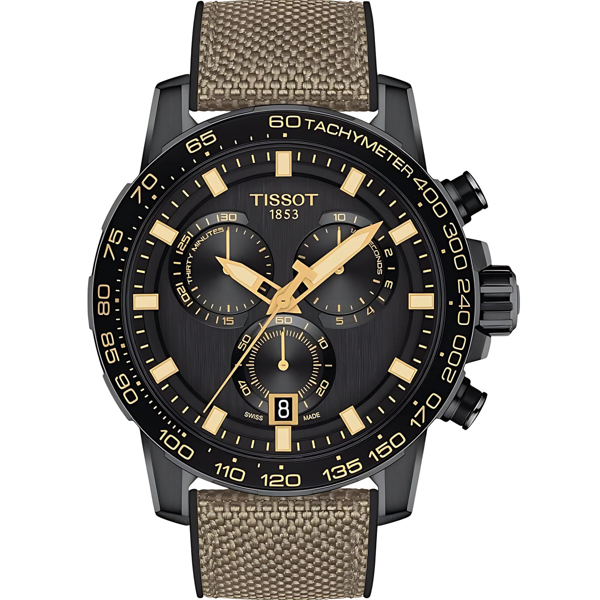 Tissot Supersport Chronograph Schwarz PVD Textil Kautschuk T125.617.37.051.01