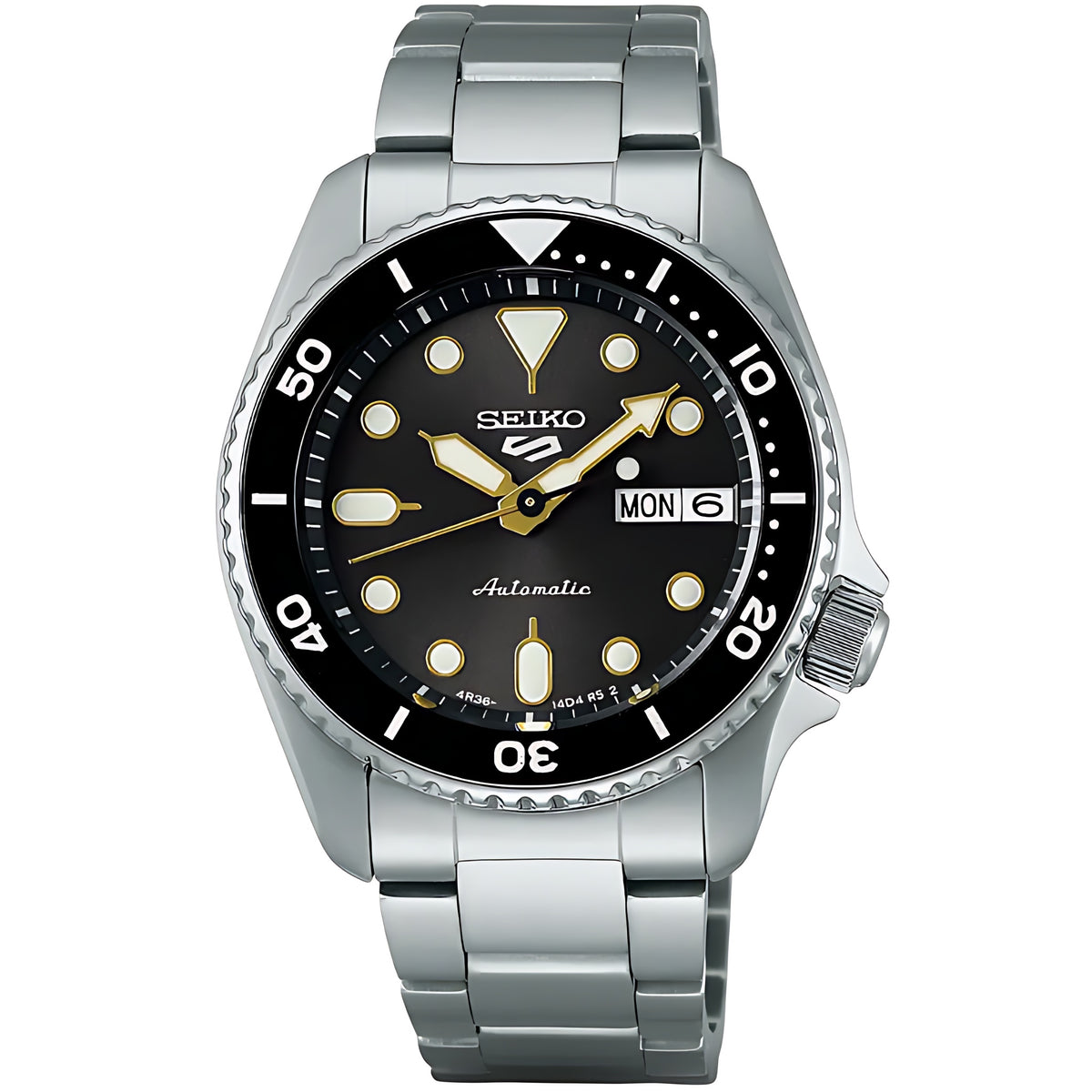 Seiko 5 Sports SKX Series Automatik Schwarz Gold Edelstahl SRPL79K1