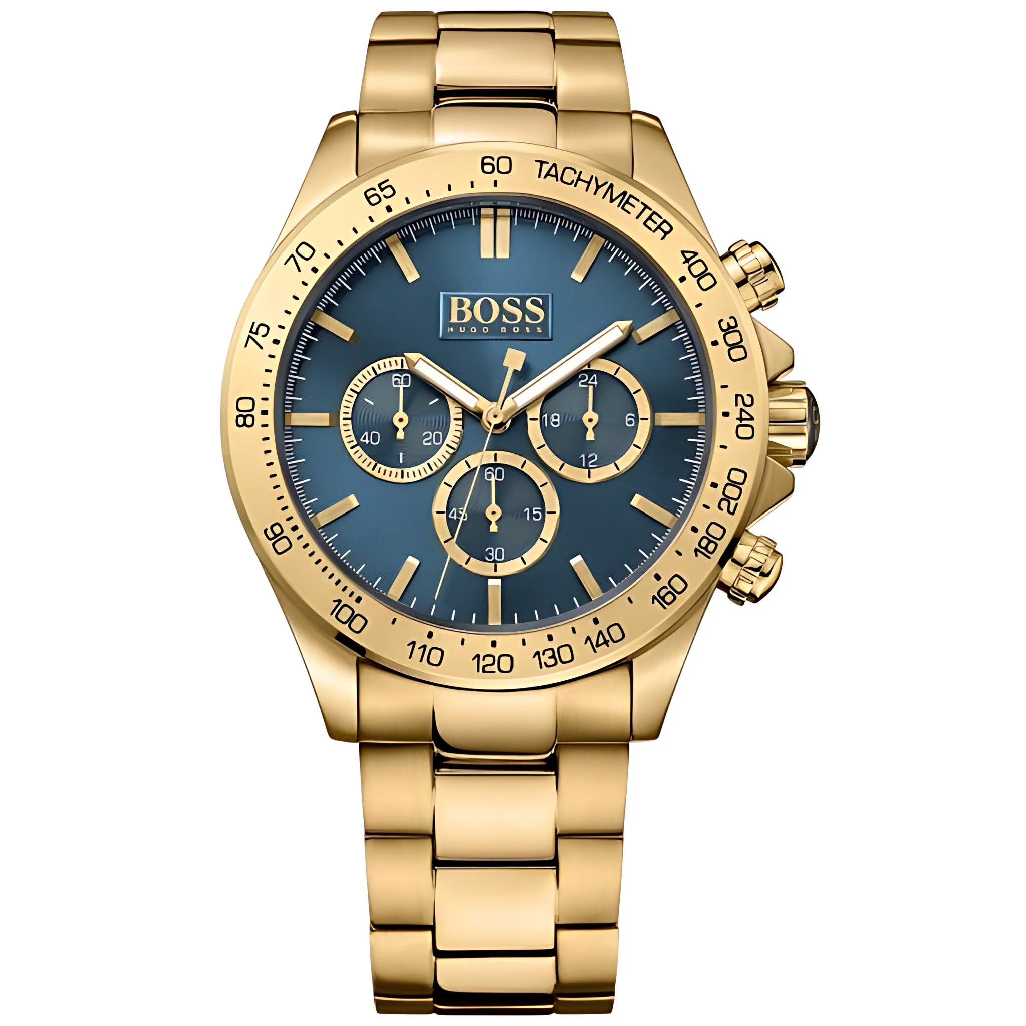 Hugo Boss Ikon Chronograph Gold Edelstahl Blau HB1513340
