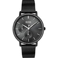 Hugo Boss Infinity Damenuhr Schwarz Edelstahl Mesh HB1502521