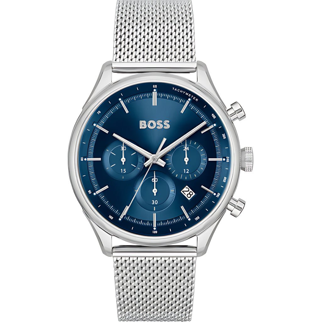 Hugo Boss Gregor Chronograph Edelstahl Blau Mesh HB1514052