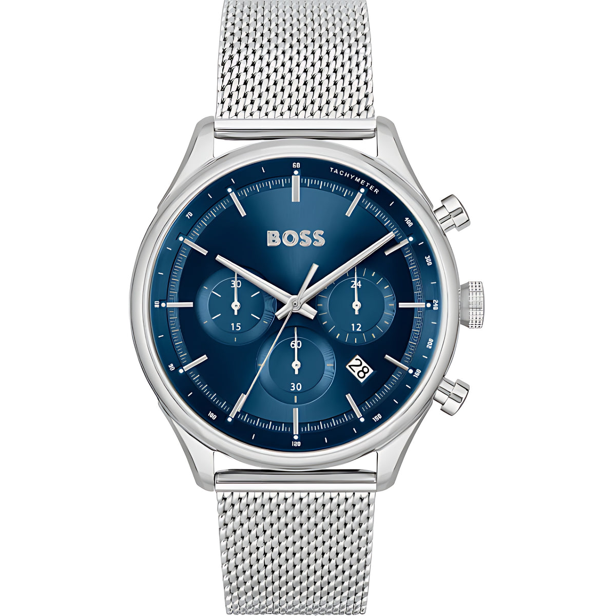 Hugo Boss Gregor Chronograph Edelstahl Blau Mesh HB1514052