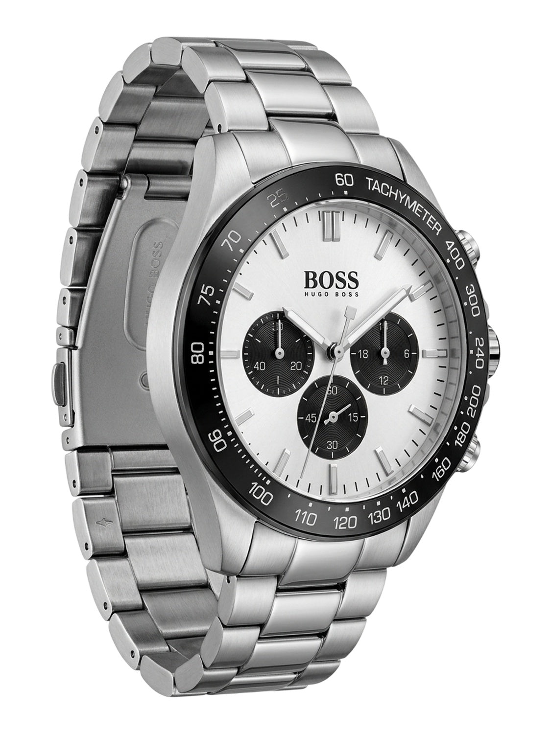 HUGO BOSS Herrenuhr Ikon Chronograph Silber Edelstahl HB1512964